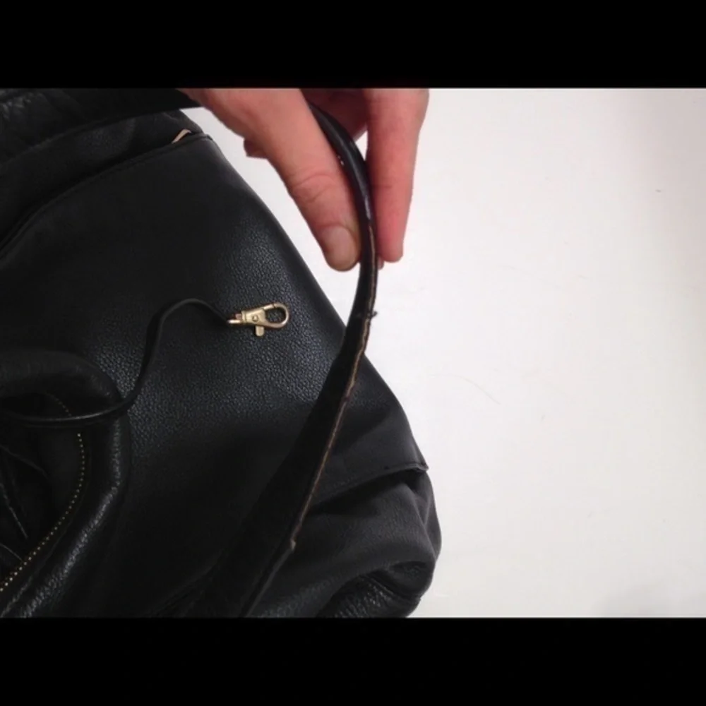 Michael Kors soft black leather shoulder bag